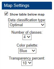 Map Settings Menu