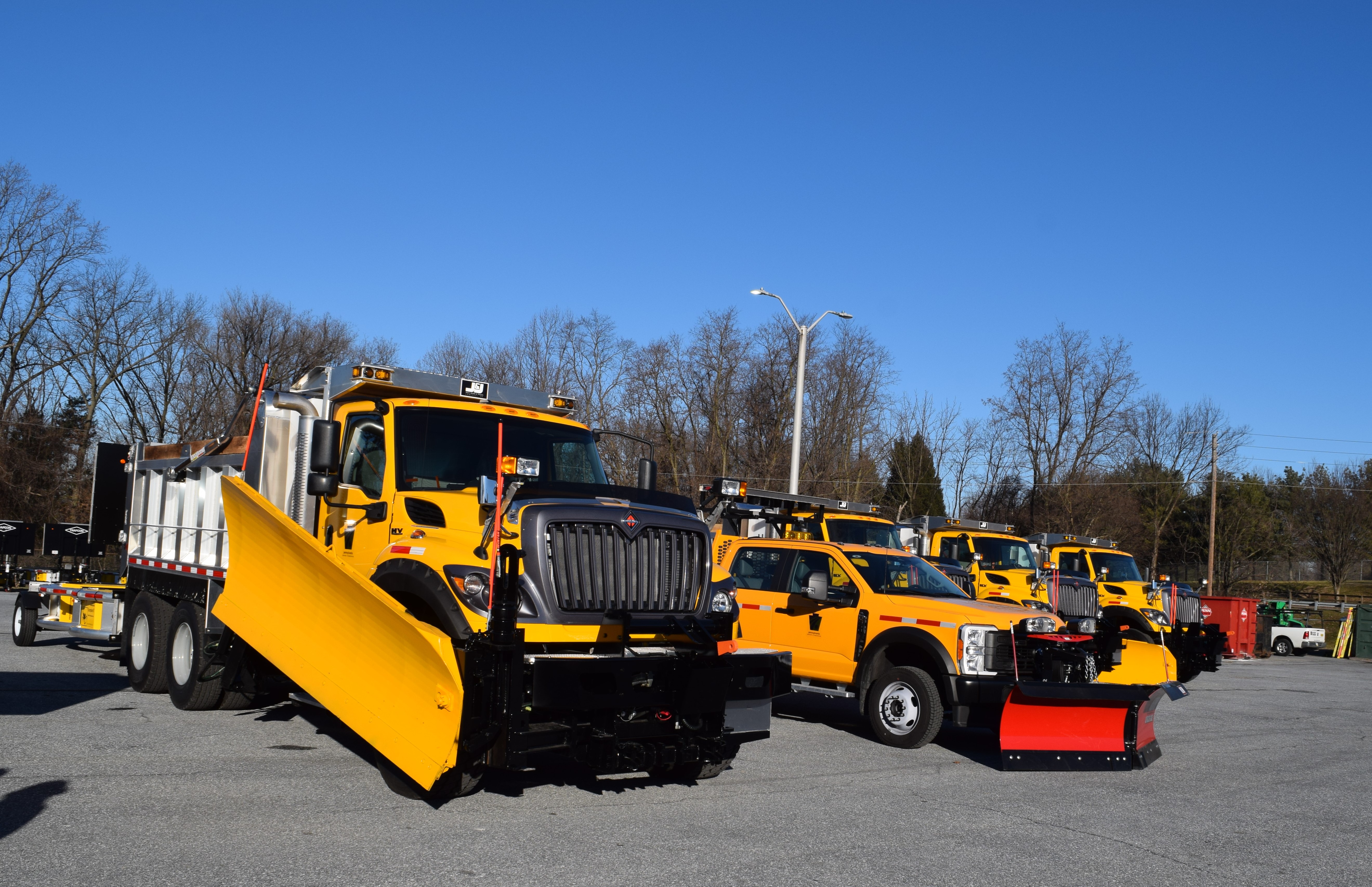 PennDOT trucks parked