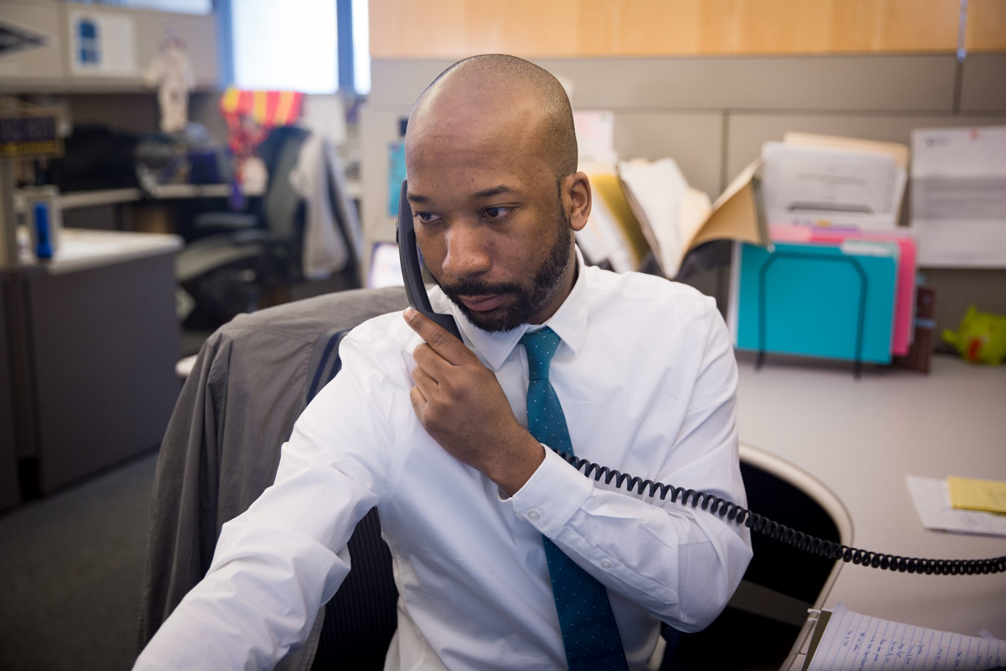 Team member answering phone